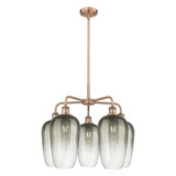 Brookhaven Flute 5 Light Stem Hung Chandelier 25.5 Inch Wide by Innovations - 516-5CR-G484-7