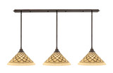 Any 3 Light Large Linear Pendant 59 Inch Length by Toltec - 48-16-95-59