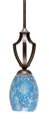 Zilo 1 Light Mini Pendant 14.5 Inch Tall by Toltec - 561-5-145-