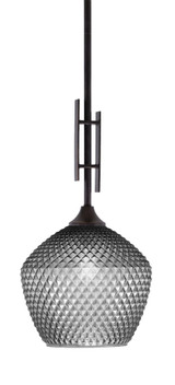 Uptowne 1 Light Steel Small Stem Hung Pendant 21.25 Inch Tall by Toltec - 320-DG-4922