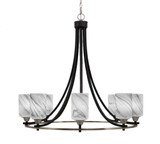 Paramount 8 Light Large Chandelier by Toltec 3408-MBBR-300 - 3408-MBBR-300