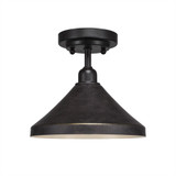 Vintage 1 Light 10 Inch Wide Semi Flush Mount by Toltec - 280-1095