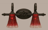 Elegante 2 Light Down Glass Vanity Light by Toltec - 162-85-11-2075
