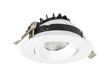 12W 5CCT LED Round Gimbal Recessed Downlight 5 Inches Wide by Jesco  - RLF-4312-SW5-WH