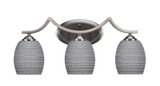 Zilo 3 Light Matrix Glass Vanity Light 21.75 Inch Length by Toltec - 553-2175-95