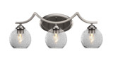 Zilo 3 Light Steel Vanity Light 23 Inch Length by Toltec - 553-23-925