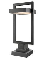 Luttrel 12W 1 LED Outdoor Square Pier Mount Lantern by Z-Lite - 566PHBS
