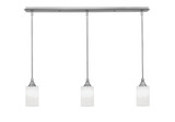 3 Light Stem Hung Linear Pendalier 8 x 36.25 Inch by Toltec 36-BN-300 - 36-BN-300