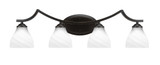 Zilo 4 Light Steel Vanity Light 32 Inch Length by Toltec - 554-32-1075-8