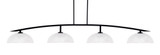 Kurve 4 Light Steel Bar Island Pendant 72.5 Inch Length by Toltec - 3734-GP-540