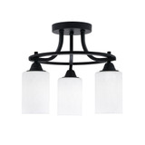Paramount 3 Light 14.25 Inch Wide Steel Semi Flush Mount by Toltec - 3417-MB-300