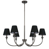 Cambria 6 Light Chandelier 16.5 Inch Tall and 33.25 Inch Wide by Golden - 1622-6