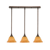 Any 3 Light Pendant 27 Inch Length by Toltec - 25-BRZ-454