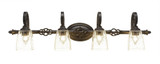 Elegante 4 Light Bath Bar 9.5 x Inches by Toltec  - 164--95-395