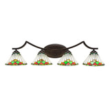Zilo 4 Light Steel Vanity Light 33.25 Inch Length by Toltec - 554--775-3325