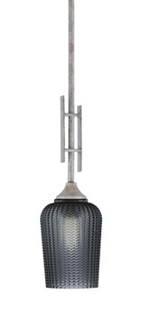 Uptowne 1 Light Steel Mini Stem Hung Pendant 19.25 Inch Tall by Toltec - 320-DG-5054