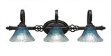 Elegante 3 Light Vanity Light 9 Inch Tall by Toltec - 163-95-9-3025