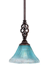 Elegante 1 Light Small Stem Pendant 10.5 Inch Tall by Toltec - 80-7-105-