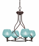 Capri 4 Light Up Chandelier 19.75 Inch Tall and 23 Inch Wide by Toltec - 904-46-2