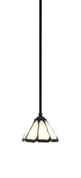 Zilo 1 Light Art Glass Stem Hung Small Pendant 7 Inch Wide by Toltec - 560-MB-9125
