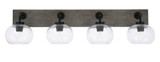 Oxbridge 4 Light Vanity Light 37.5 Inch Length by Toltec - 1774-GPDW-202