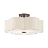 Solstice 3 Light 18 Inch Wide Semi Flush Mount by Livex - 58064