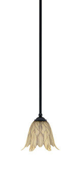 Zilo 1 Light Stem Hung Small Pendant 6.75 Inch Tall by Toltec - 560-MB-1025
