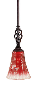 Elegante 1 Light Steel Stem Mini Pendant 12.25 Inch Tall by Toltec - 80-55-1225-