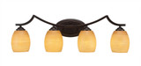Zilo 4 Light Vanity Light 9.5 Inch Tall by Toltec - 554--95-305
