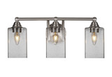 Paramount 3 Light Vanity Light 8.5 Inch Tall by Toltec - 3423-BN-530