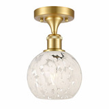 White Mouchette 1 Light 6 Inch Wide Modern Semi Flush Mount by Innovations - 516-1C-G1216-6