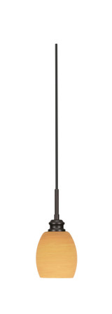 Edge 1 Light Mini Cord Pendant 10.5 Inch Tall by Toltec - 1152-5