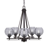 Uptowne 5 Light Medium Chandelier by Toltec 325-DG-5110 - 325-DG-5110