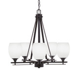 Uptowne 5 Light Medium Chandelier by Toltec 325-DG-615 - 325-DG-615