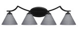 Zilo 4 Light Matrix Glass Vanity Light 32.75 Inch Length by Toltec - 554-3275-9-85
