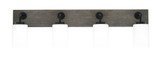 Oxbridge 4 Light Steel Vanity Light 36.25 Inch Tall by Toltec - 1774-3
