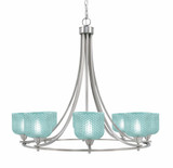 Paramount 8 Light Up Chandelier 28.75 Inch Tall X 33.25 Inch Wide by Toltec - 3408-BN-4612