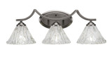 Zilo 3 Light Steel Vanity Light 23.75 Inch Length by Toltec - 553--85-2375
