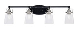 Easton 4 Light Vanity Light 33.75 Inch Length by Toltec - 1934-MBBN-460