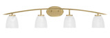 Kurve 4 Light Metal Vanity Light 9 Inch Tall by Toltec - 3724-NAB-302