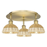 Bristol Natural II 3 Light Flush Mount 8.75X 19.25 Inch Wide by Innovations - 516-3C-NBD2-75