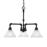 Vintage 3 Light Small Chandelier by Toltec - 283-201875