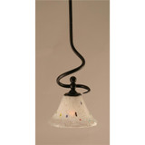 Capri 1 Light Small Stem Hung Pendant 14.5 Inch Tall by Toltec - 901-7-145-