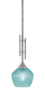 Uptowne 1 Light Steel Small Stem Hung Pendant 18 Inch Tall by Toltec - 320-DG-4622