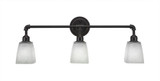 Vintage 3 Light Vanity Light 30.25 Inch Length by Toltec - 183--1125-3025
