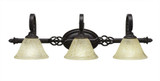 Elegante 3 Light Vanity Light 9.5 Inch Wide by Toltec - 163-95-875-3025