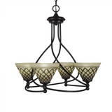 Capri 4 Light Medium Chandelier by Toltec 904-24522 - 904-24522