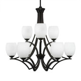 Zilo 9 Light Large Chandelier by Toltec 569-292528 - 569-292528