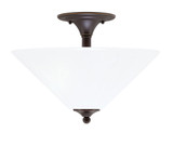 2 Light 16 Inch Wide Semi Flush Mount by Toltec - 121-1601175