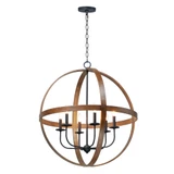 Compass 6 Light Large Pendant by Maxim - 27576